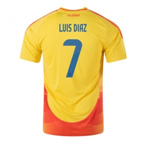 Kolumbie Luis Diaz #7 Domácí Dres Copa America 2024 Krátký Rukáv